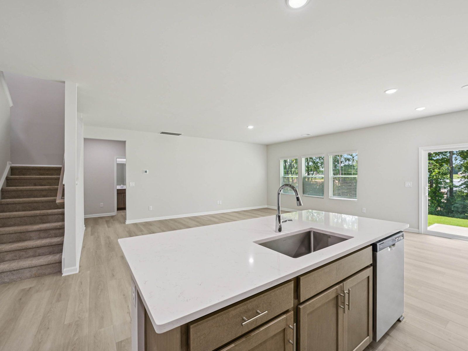Kitchen in the Johnson floorplan at Cadence Meadows in Zebulon, NC.