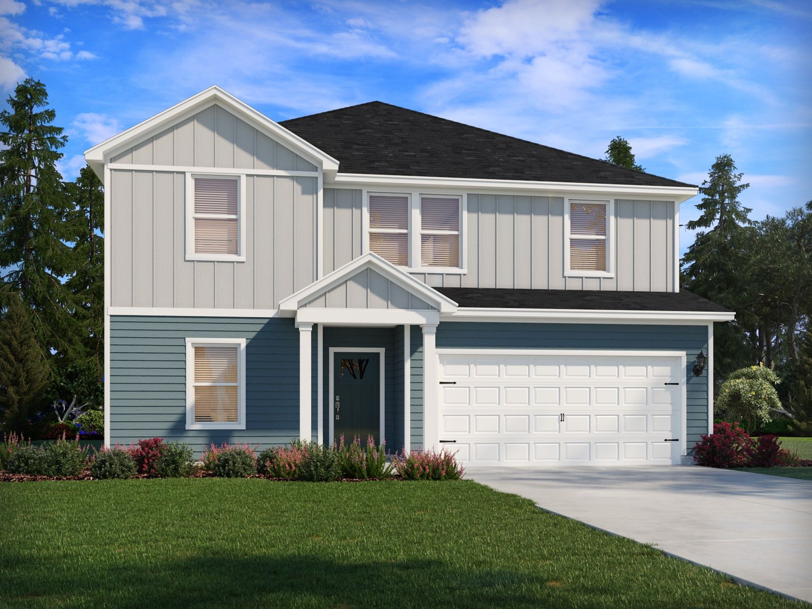 Chatham front exterior rendering at a Meritage Homes community in Raleigh, NC.