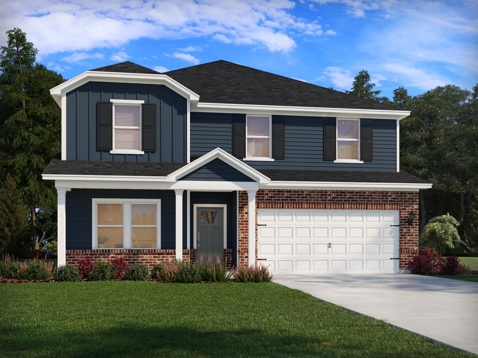 Chatham front exterior rendering at a Meritage Homes community in Raleigh, NC.