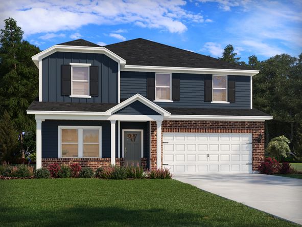 Chatham front exterior rendering at a Meritage Homes community in Raleigh, NC.