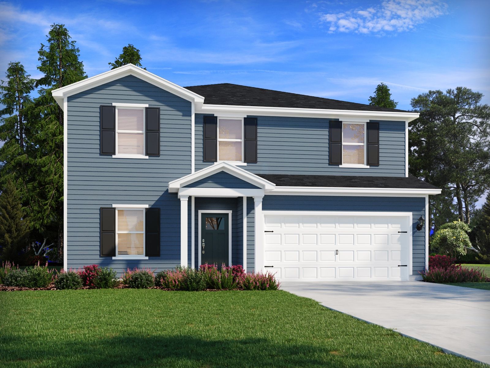 Chatham front exterior rendering at a Meritage Homes community in Raleigh, NC.