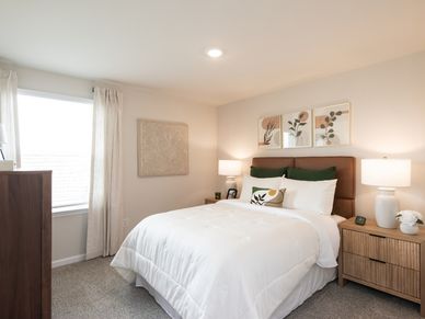 Turn the secondary bedroom into a relaxing space for guests.