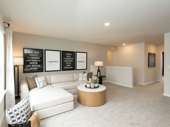 Customize the loft into a lounging area or game room.