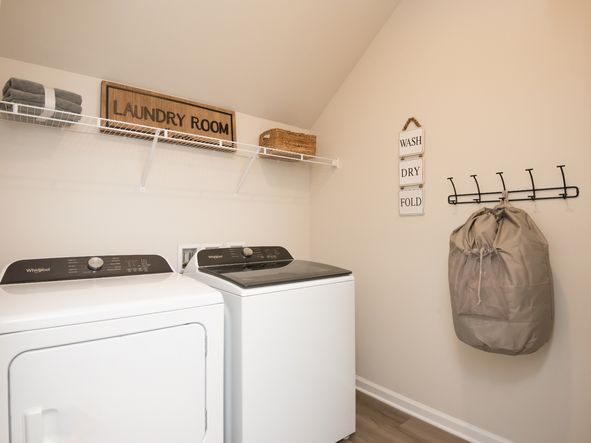 Laundry day just got easier with more space to sort and organize your clothing.