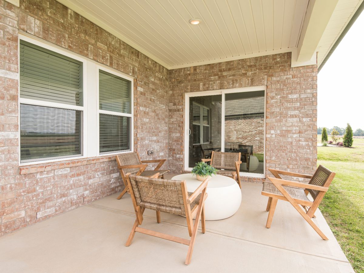 The back patio is the perfect spot to enjoy a night under the stars.