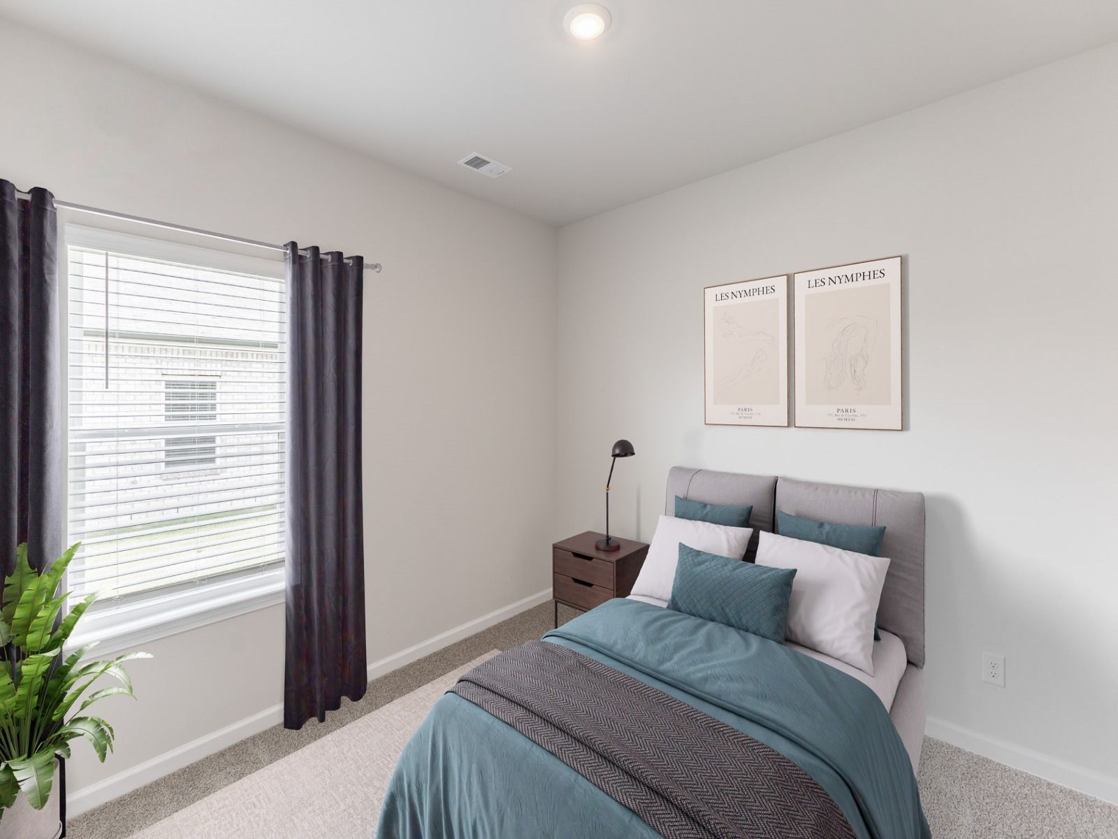 Secondary Bedroom in the Newport floorplan with the Balanced Dark interior package.