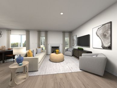 Spend family movie nights in the spacious great room.