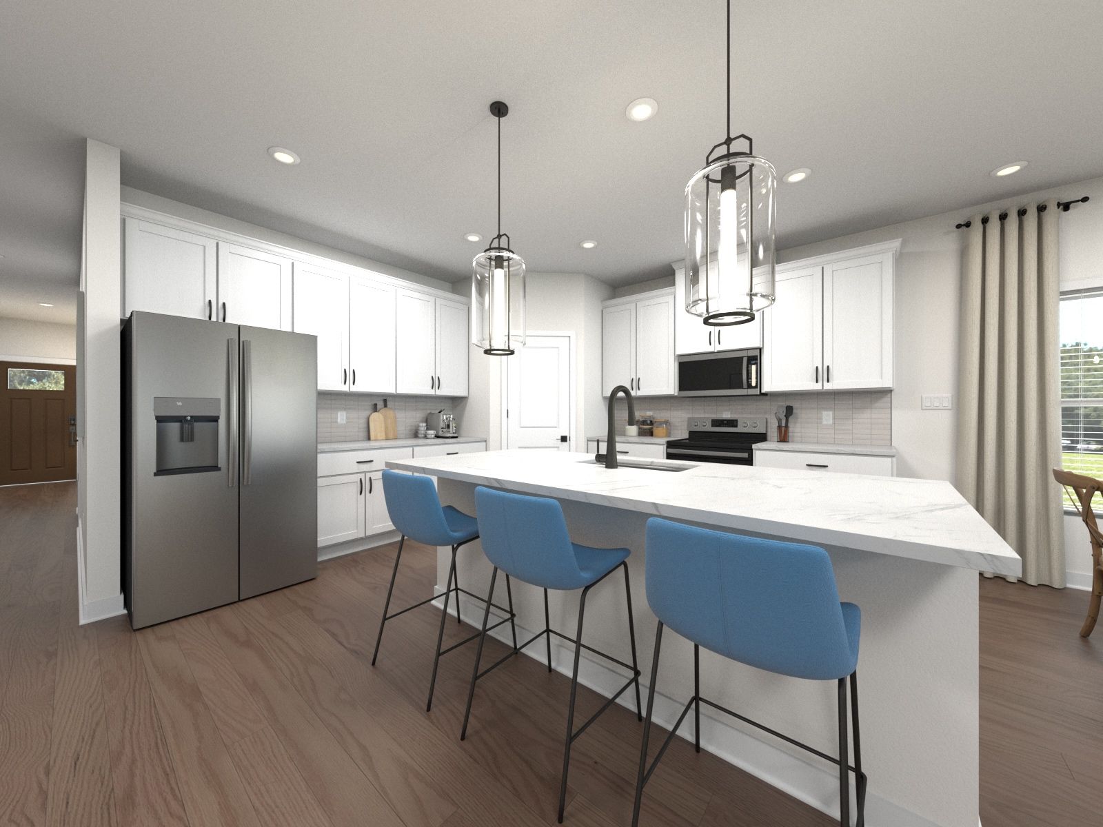 Skip takeout and prep dinner in the well-appointed kitchen.