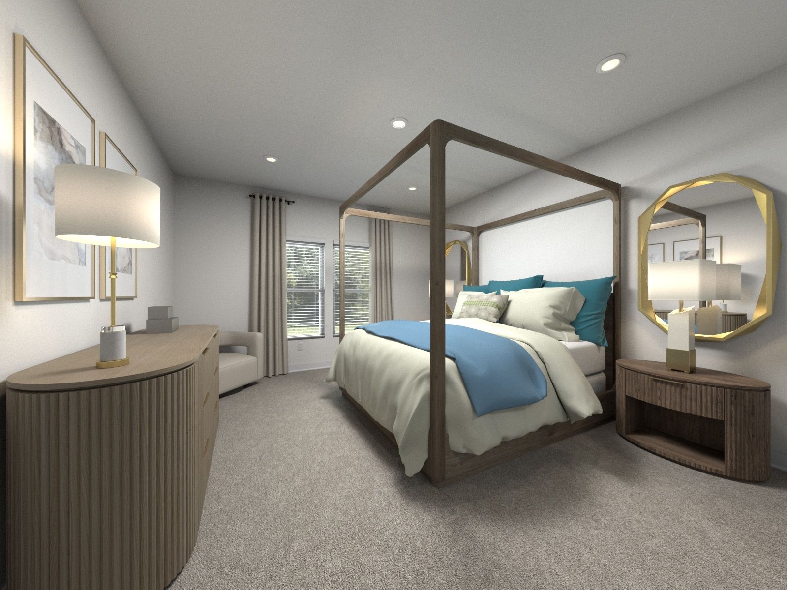 The primary bedroom offers a private retreat.
