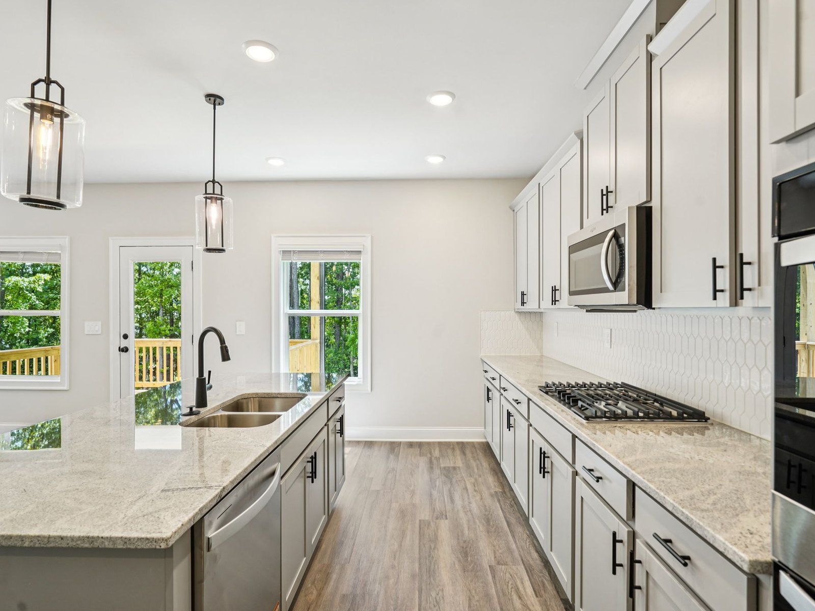 The Taylorsville Basement floorplan with the Distinct Gray interior package.