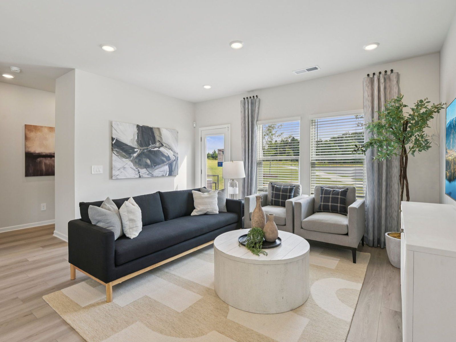 The Oakland floorplan with the Fresh Grey interior package modeled at Artisan Walk.
