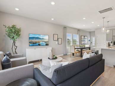 The Oakland floorplan with the Fresh Grey interior package modeled at Artisan Walk.