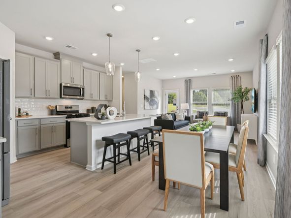 The Oakland floorplan with the Fresh Grey interior package modeled at Artisan Walk.