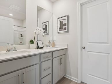 The Oakland floorplan with the Fresh Grey interior package modeled at Artisan Walk.