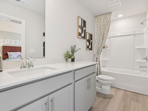 The Oakland floorplan with the Fresh Grey interior package modeled at Artisan Walk.