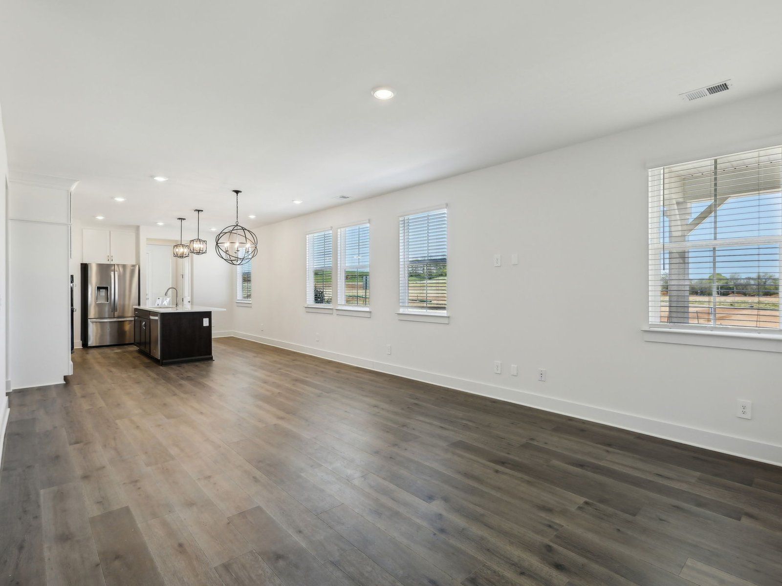 Spend family movie nights in the spacious great room.