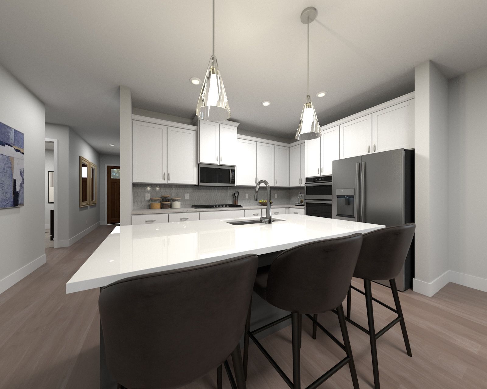 Skip takeout and prep dinner in the well-appointed kitchen.