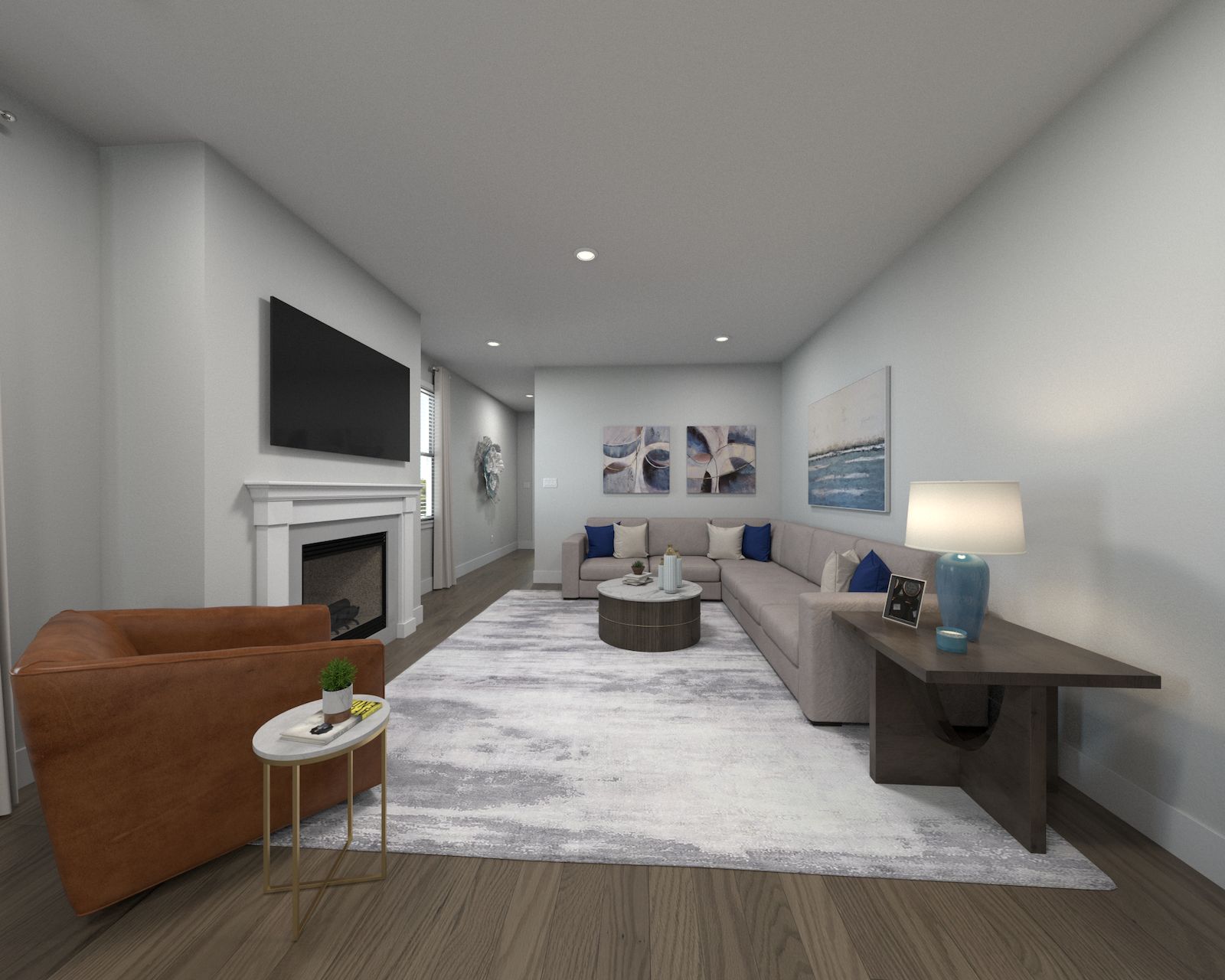 Spend family movie nights in the spacious great room.