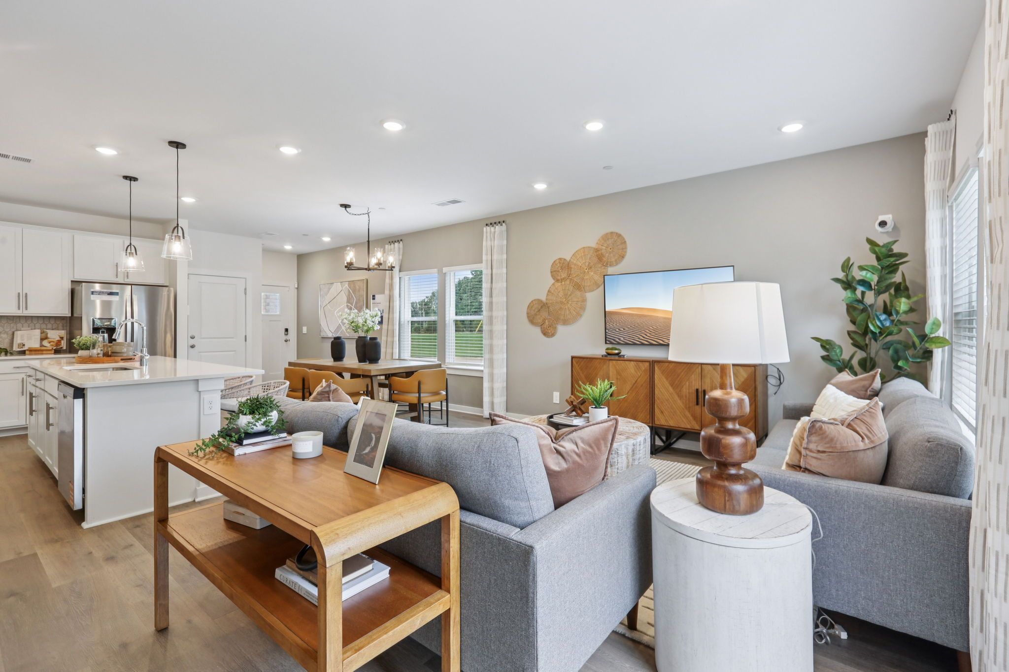 This stunning open floorplan is ideal for entertaining and everyday living.
