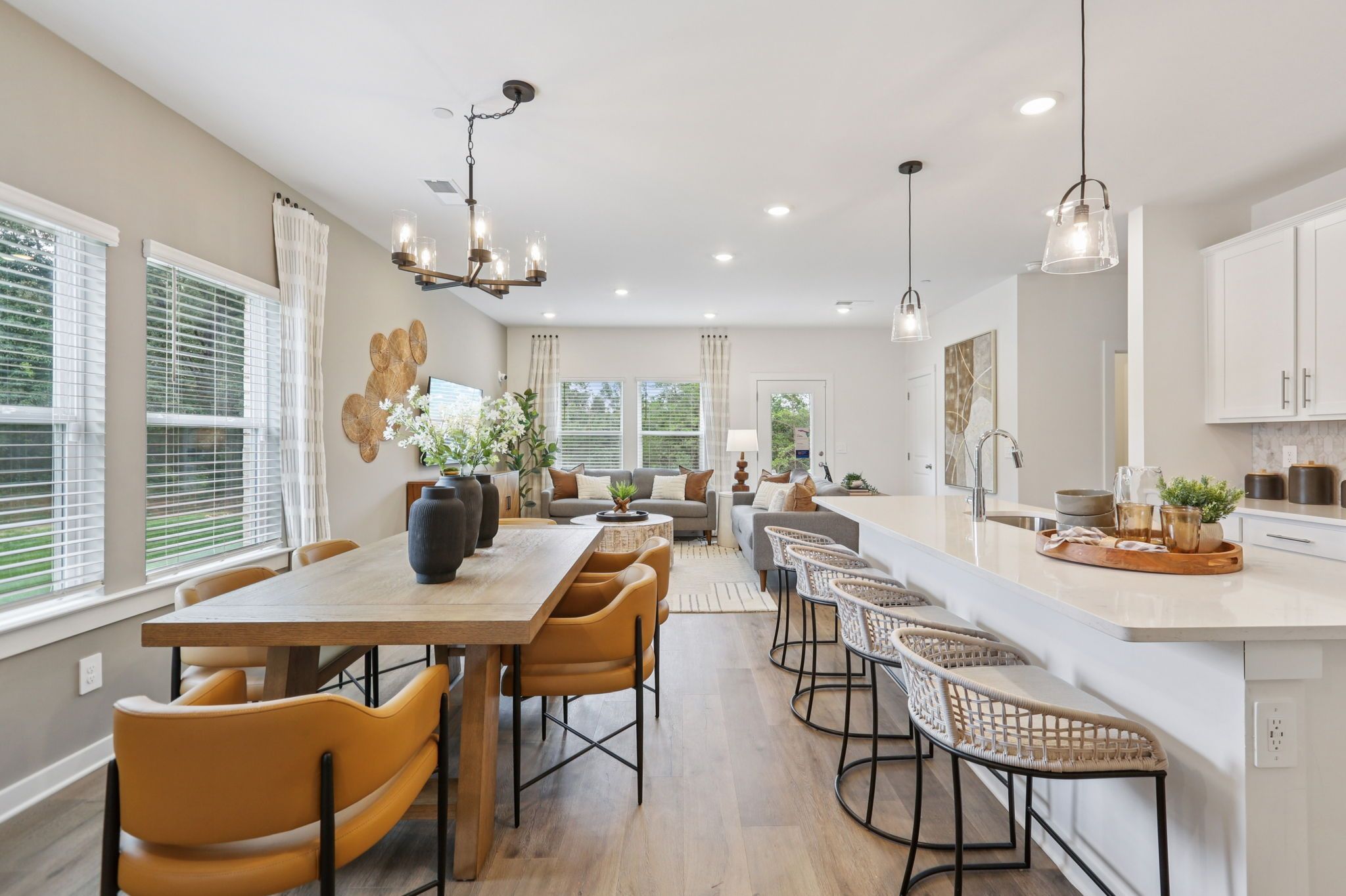 The open-concept floorplan makes entertaining easy.