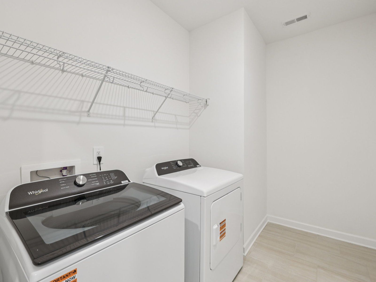 Laundry day can be a breeze with more room to sort and organize your clothes.