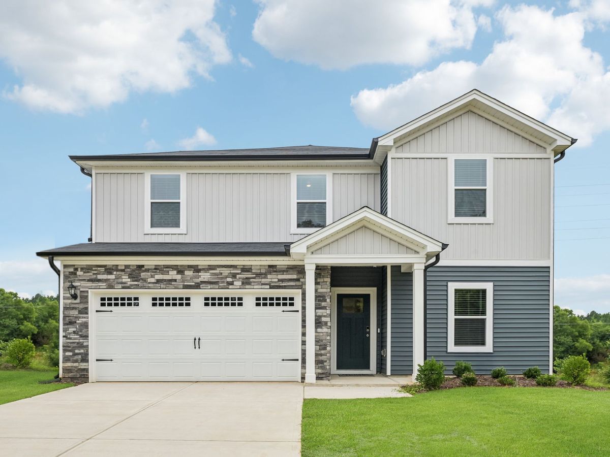 Chatham front exterior at a Meritage Homes community in Mebane, NC.