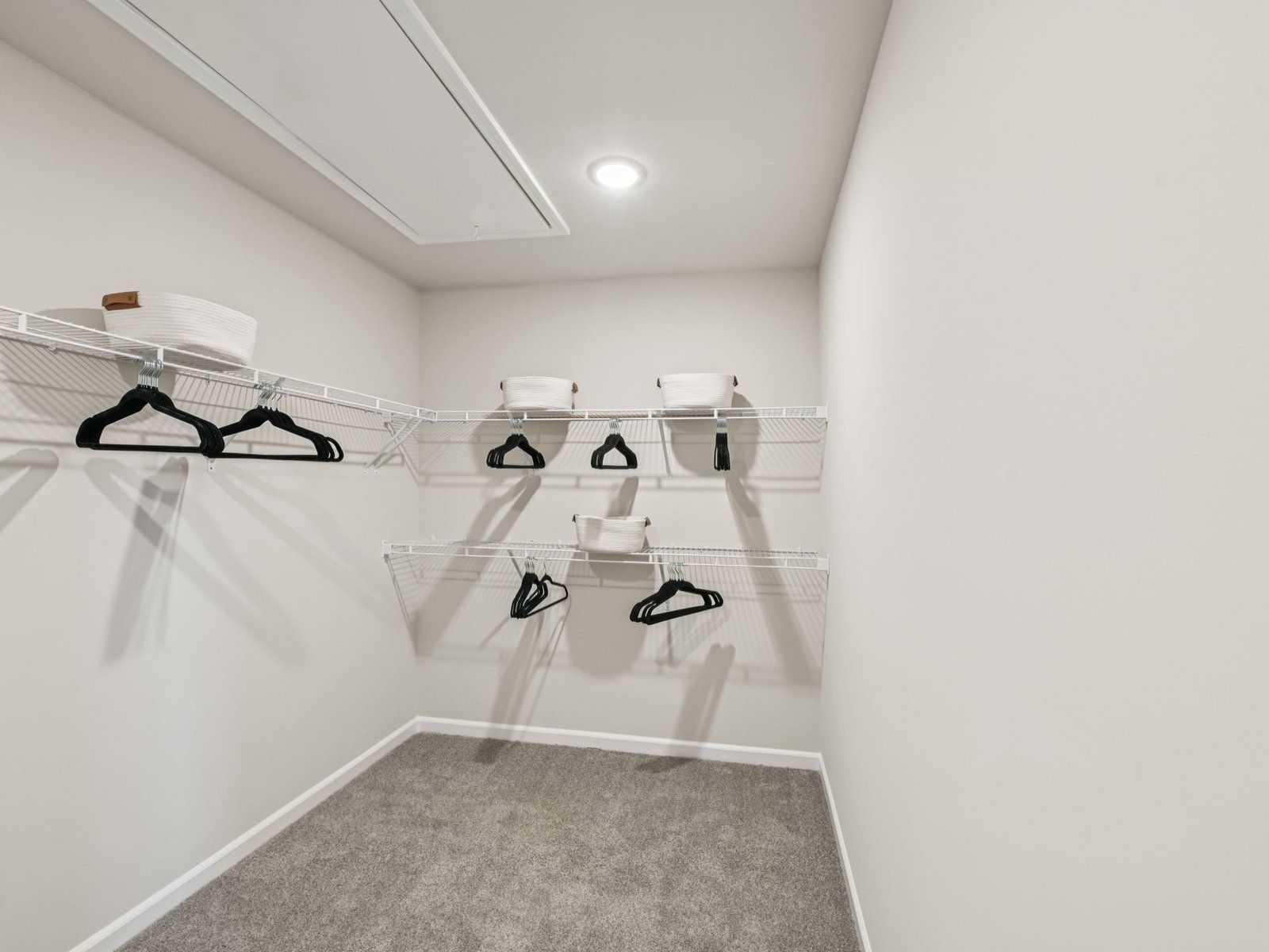 Walk-in closet in the Chatham floorplan at a Meritage Homes community in Mebane, NC.