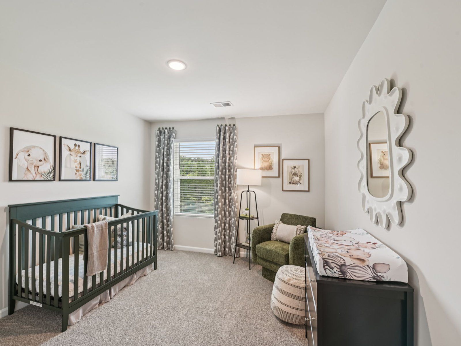Secondary bedroom in the Chatham floorplan at a Meritage Homes community in Mebane, NC.