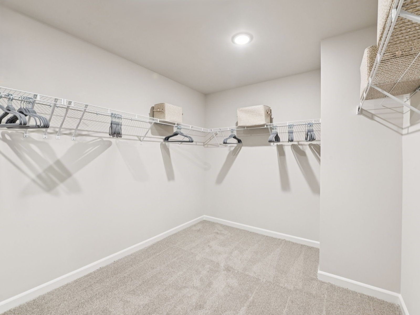 Walk-in closet in the Taylorsville floorplan at a Meritage Homes community in Mebane, NC.