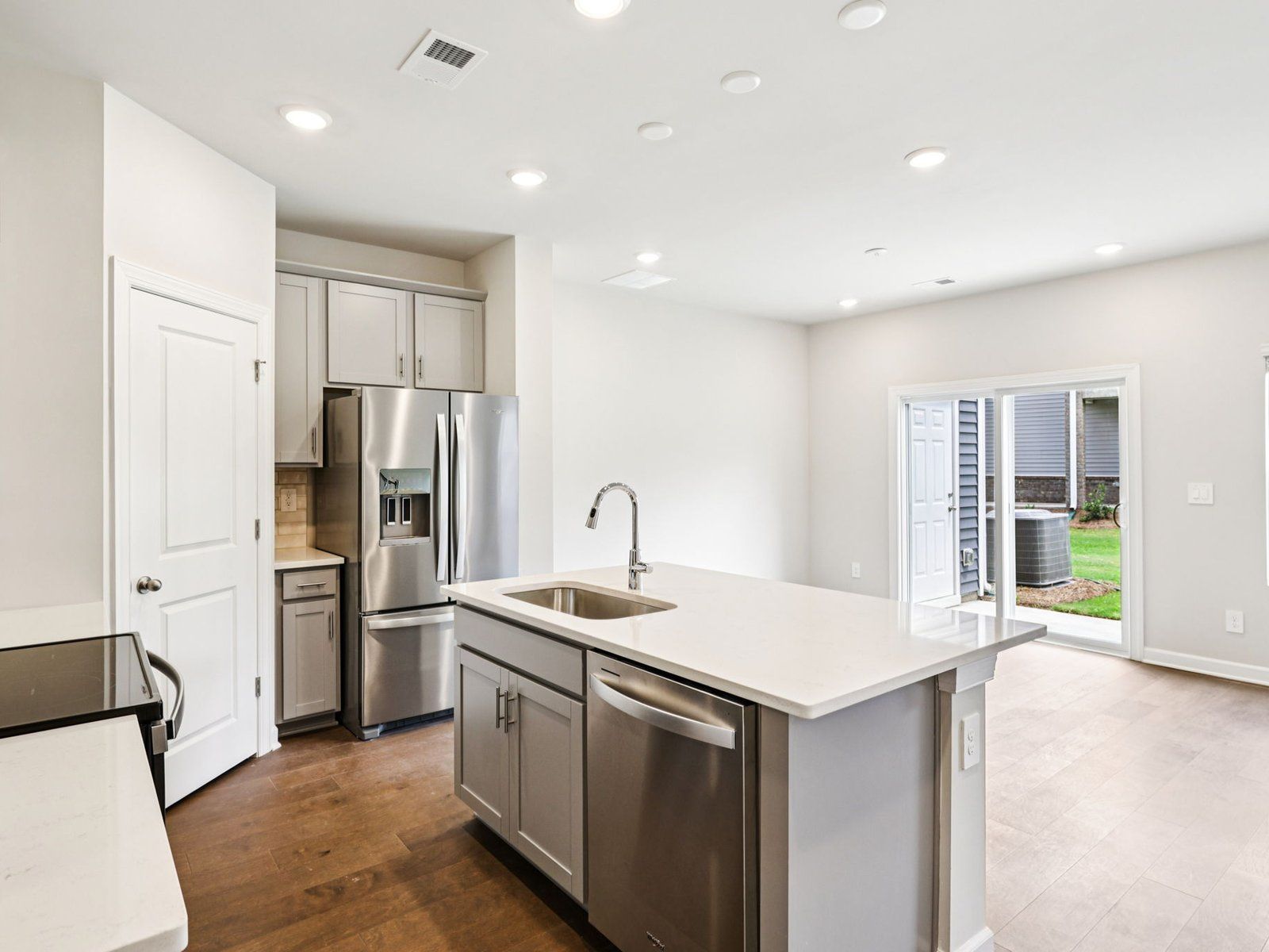 The oversized kitchen island makes meal-prep much more enjoyable.