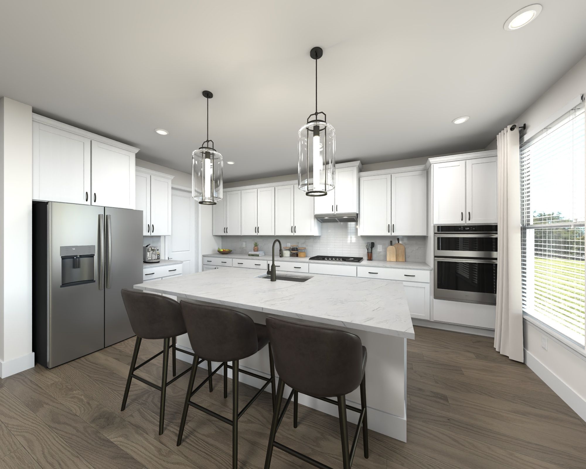 Skip takeout and prep dinner in the well-appointed kitchen.