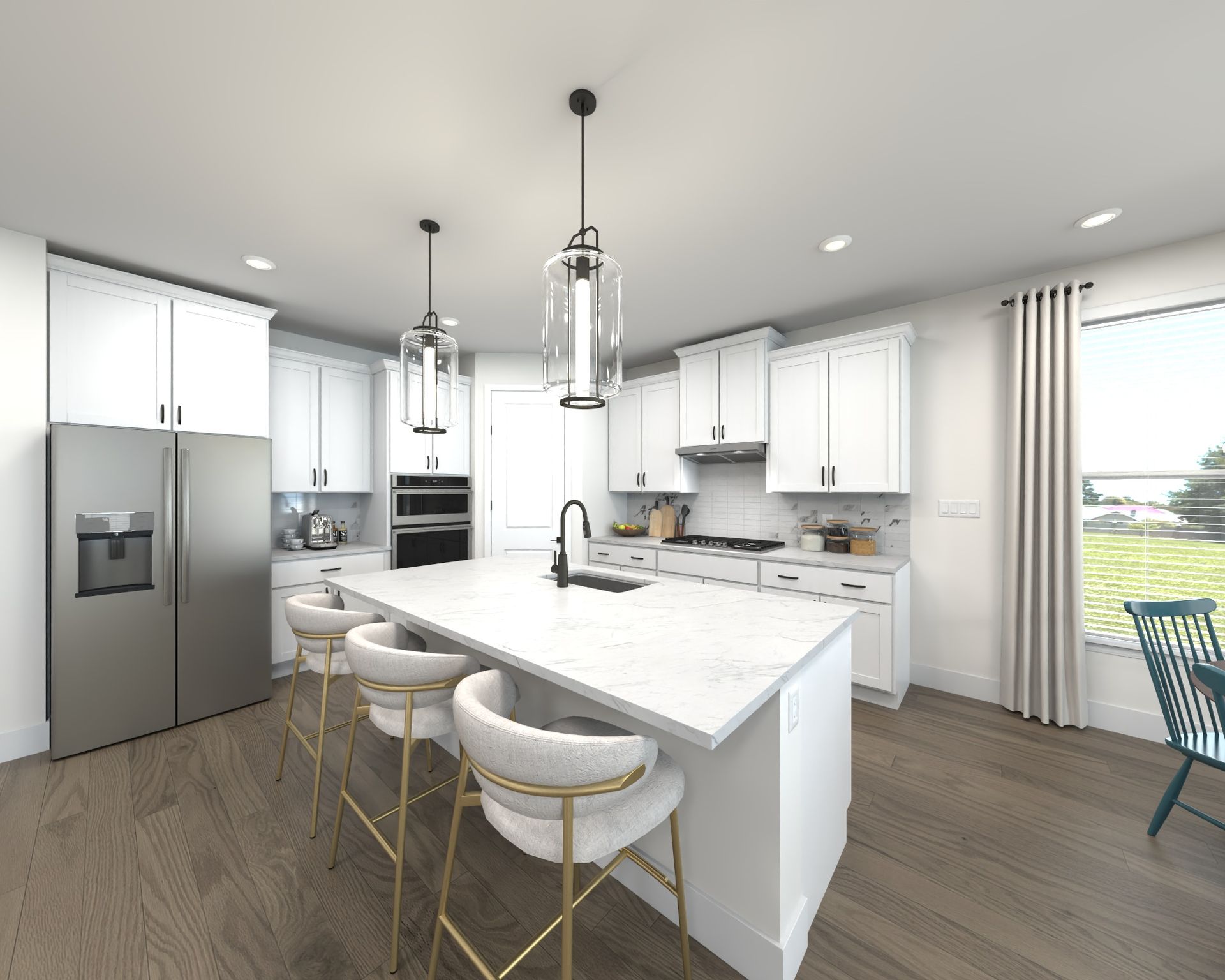 Skip takeout and prep dinner in the well-appointed kitchen.