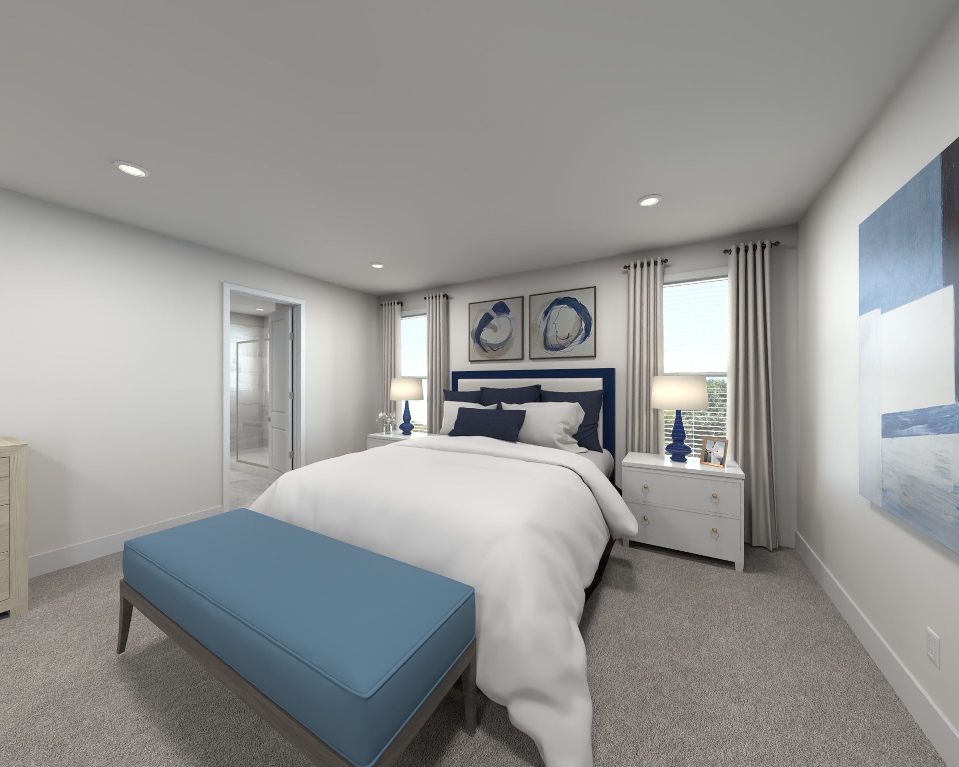 The primary suite offers a private retreat.