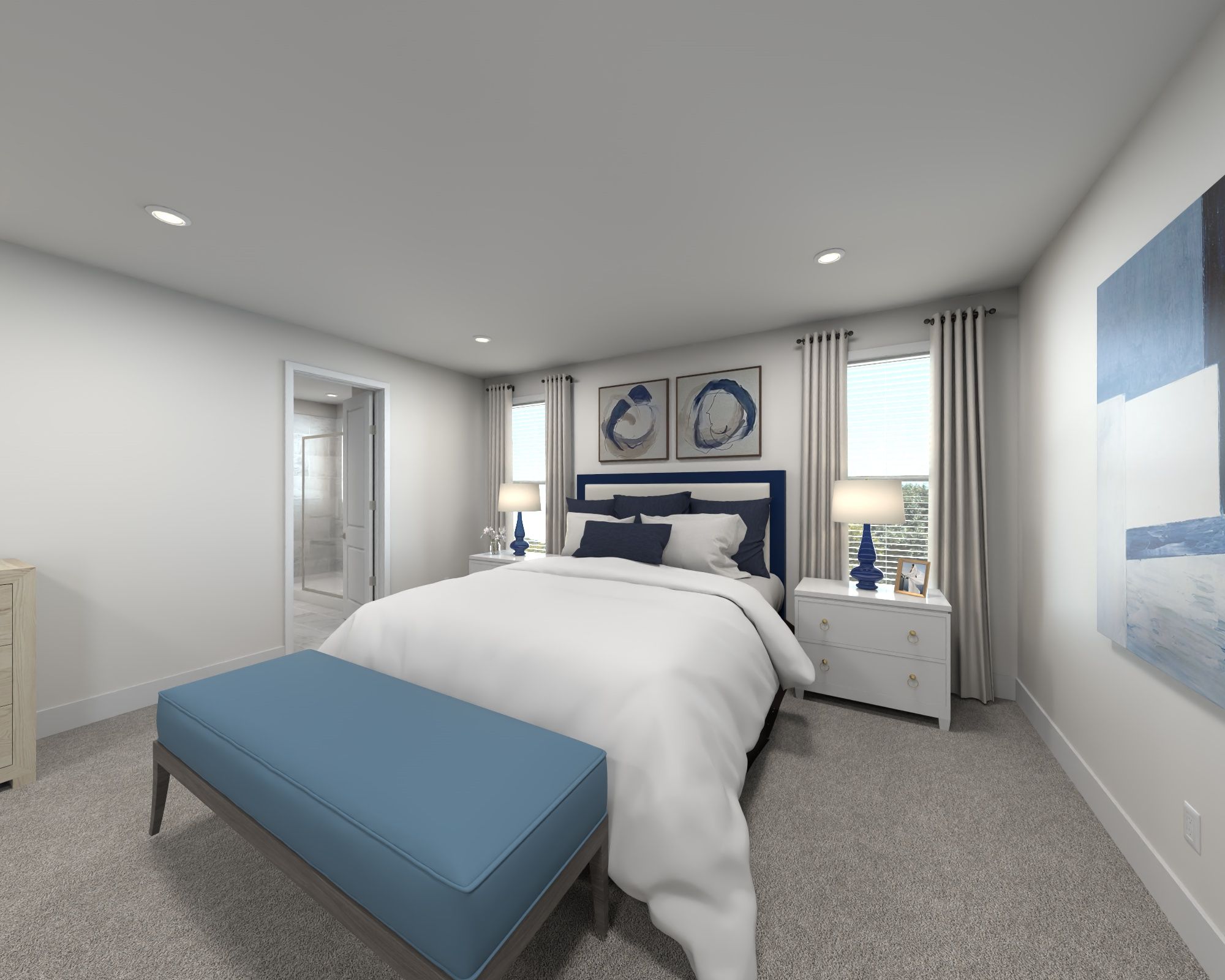 The primary suite offers a private retreat.
