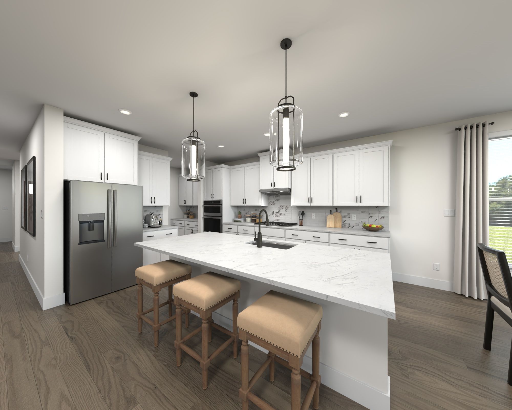 Skip takeout and prep dinner in the well-appointed kitchen.