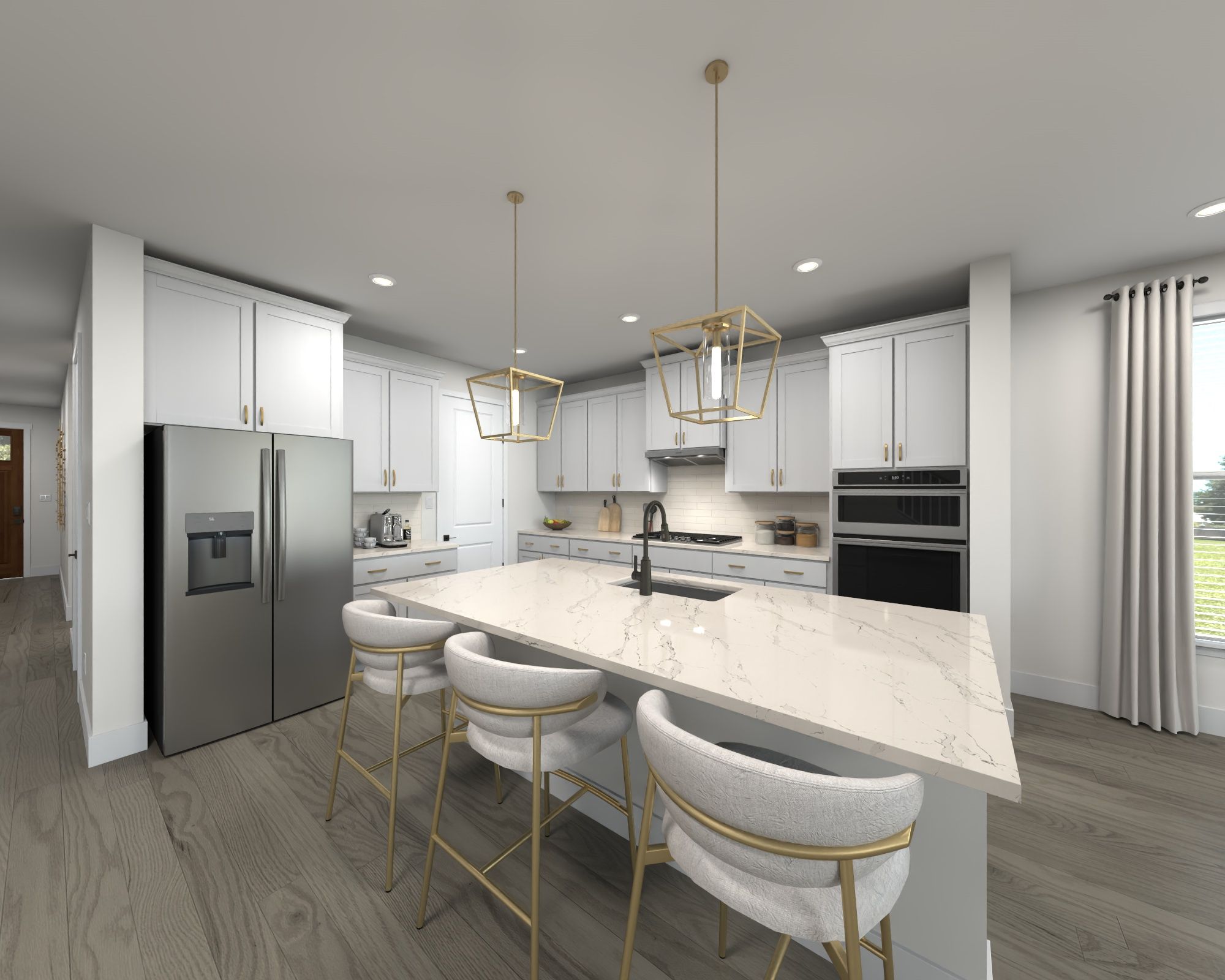 Skip takeout and prep dinner in the well-appointed kitchen.