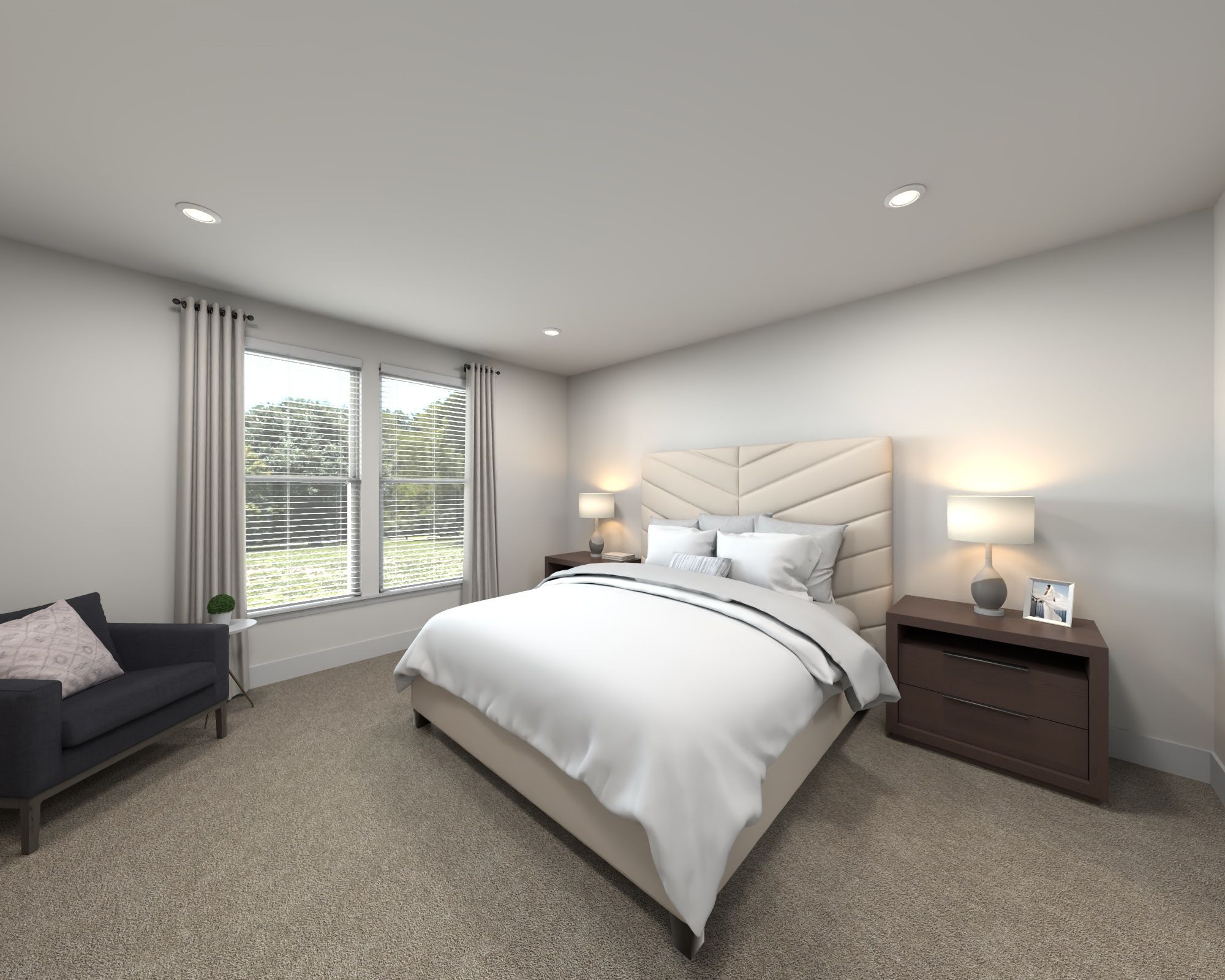 The primary suite offers a private retreat.