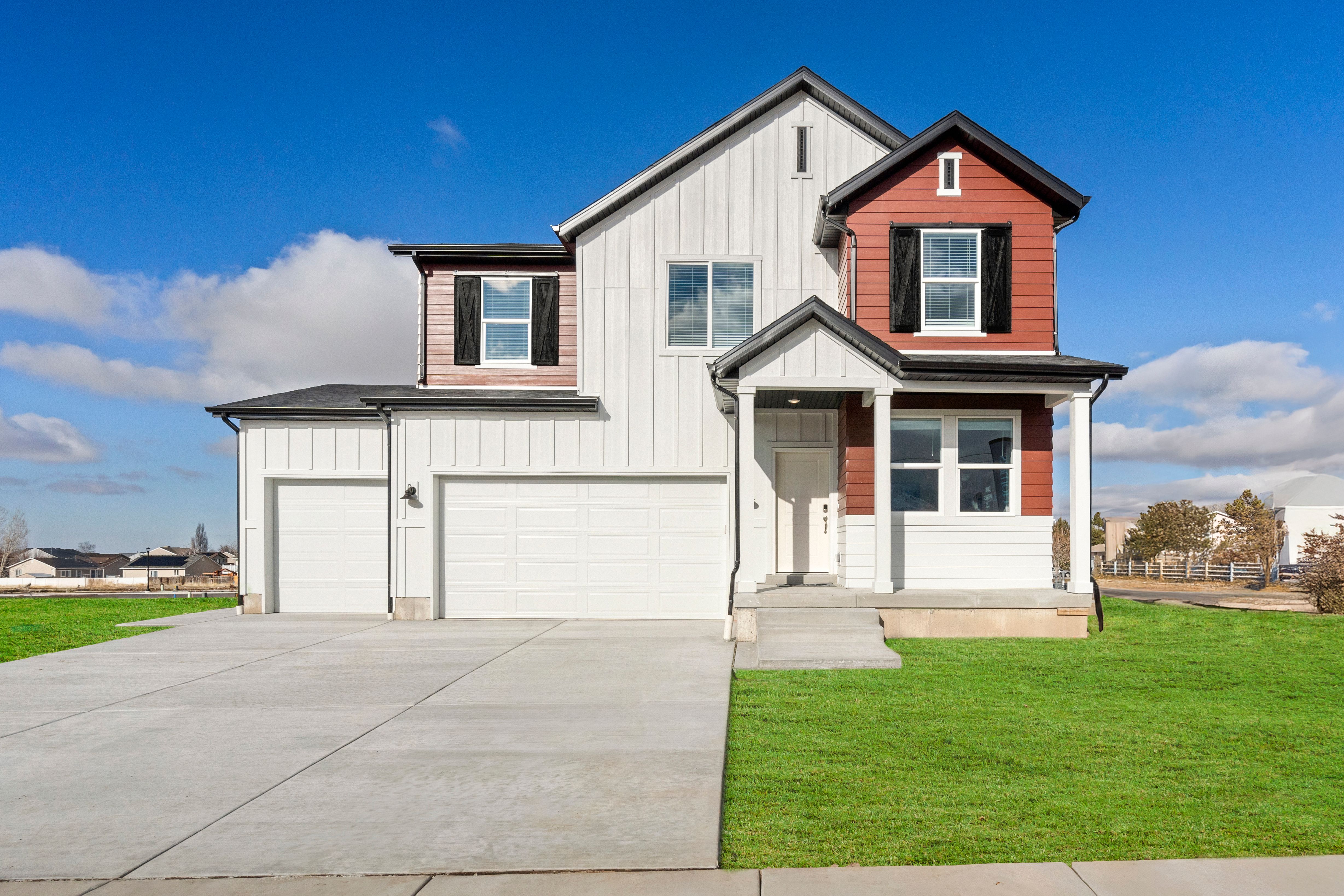 The Solitude floorplan exterior image taken at a Meritage Homes Community in Tooele, UT.