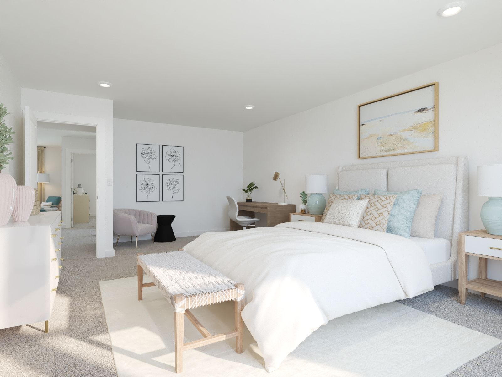 The primary suite offers a private retreat.
