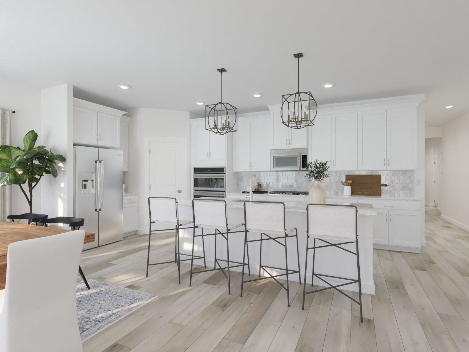Skip takeout and prep dinner in the well-appointed kitchen.