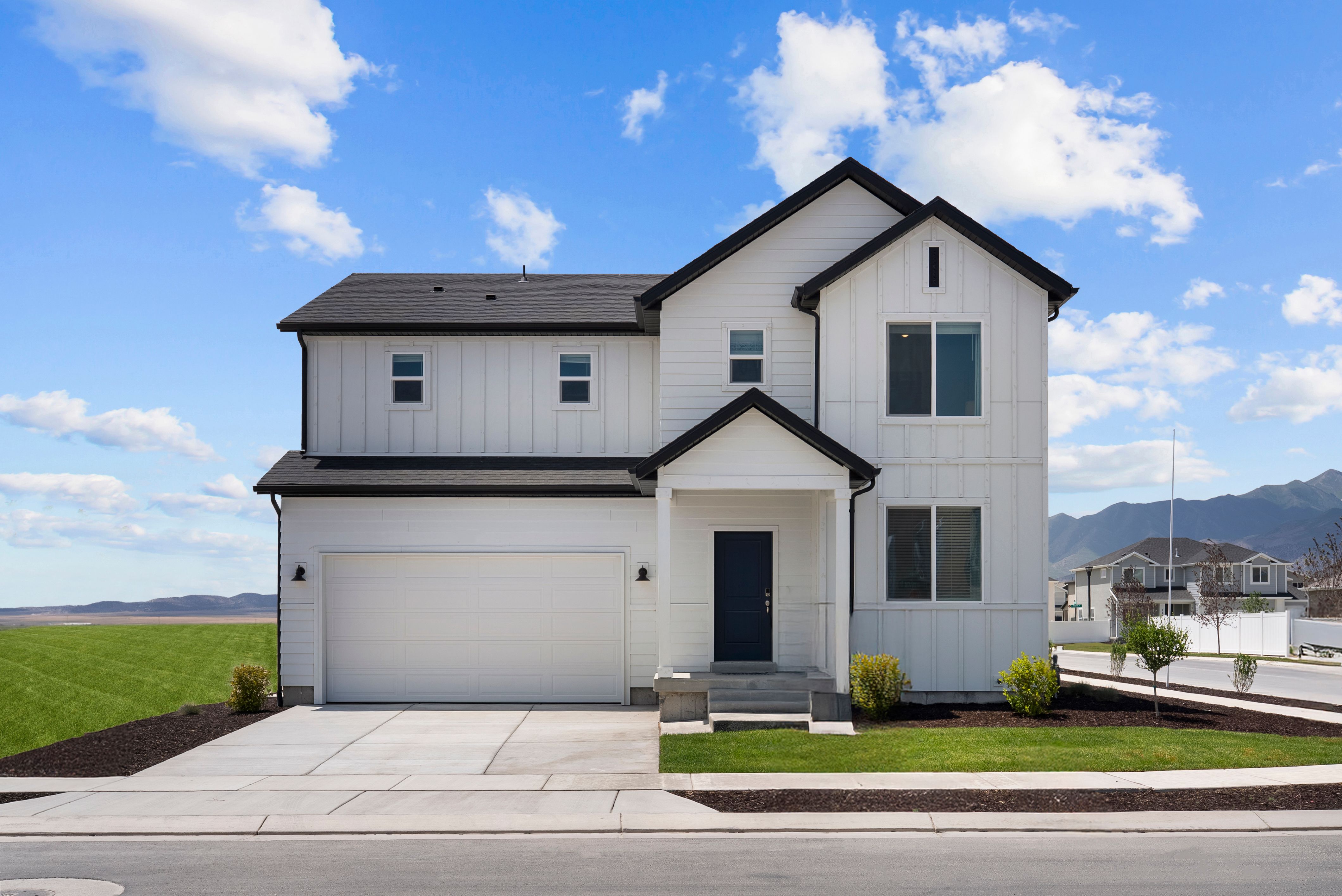 The Pine floorplan exterior image taken at a Meritage Homes Community in Eagle Mountain, UT.