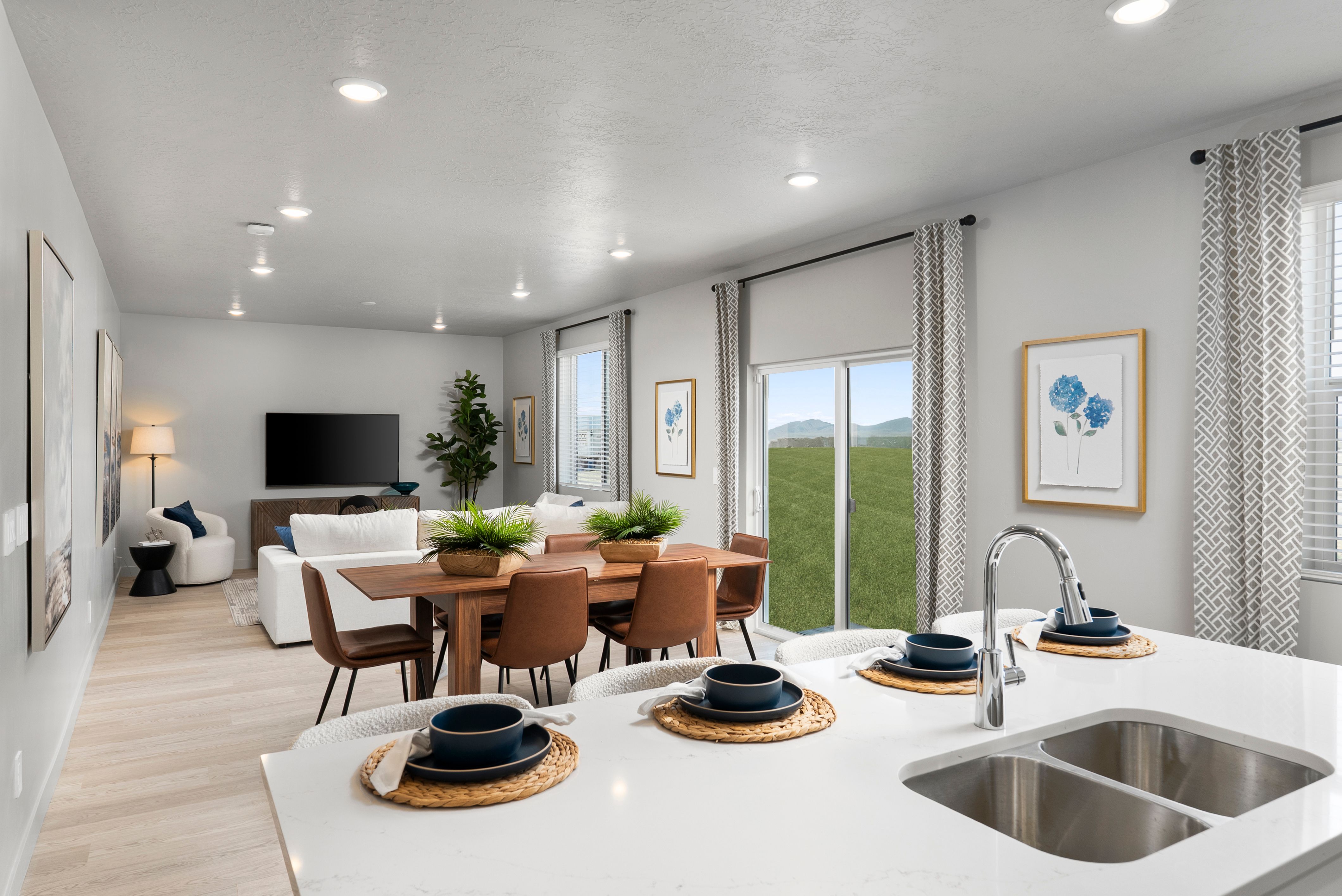 The Pine floorplan interior image taken at a Meritage Homes Community in Eagle Mountain, UT.