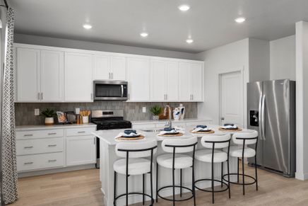 The Pine floorplan interior image taken at a Meritage Homes Community in Eagle Mountain, UT.