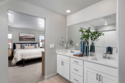 The Pine floorplan interior image taken at a Meritage Homes Community in Eagle Mountain, UT.