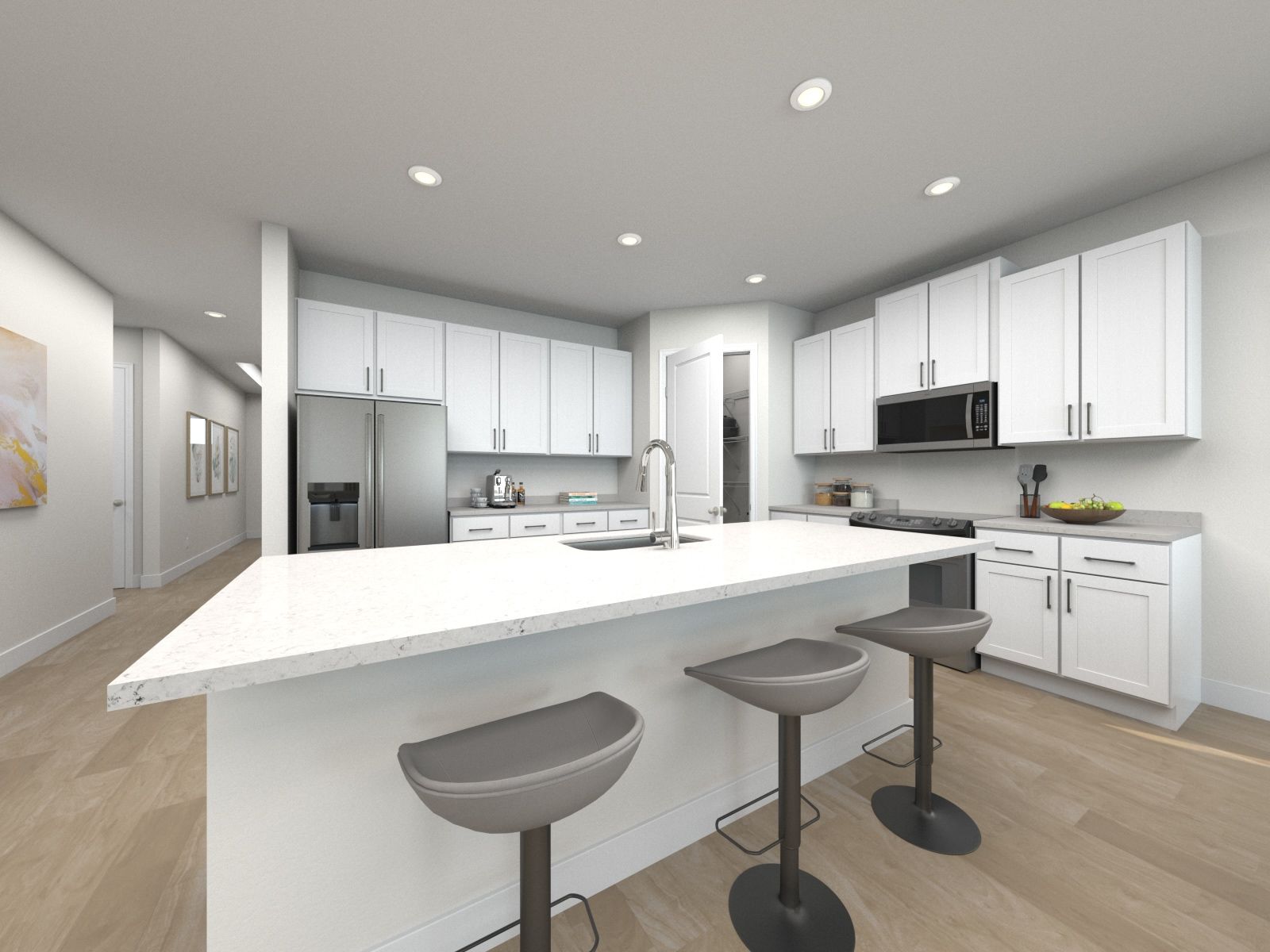 Rendering of the Corsica Kitchen.