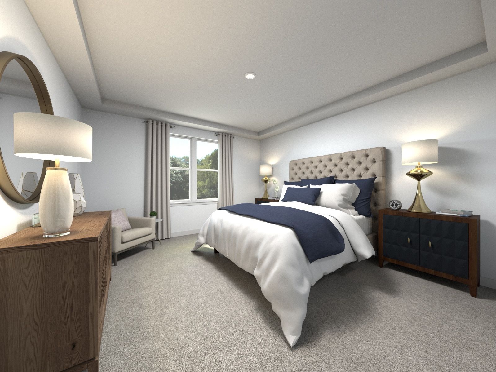 Rendering of the San Marino Primary Bedroom.