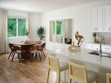 The Jasmine floorplan dining area modeled at Azalea Creek.
