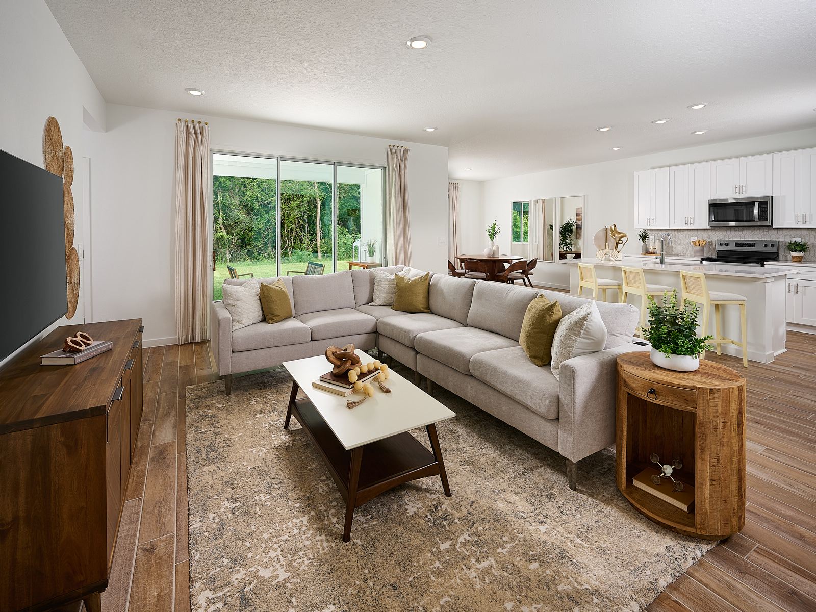 The Jasmine floorplan family room modeled at Azalea Creek.
