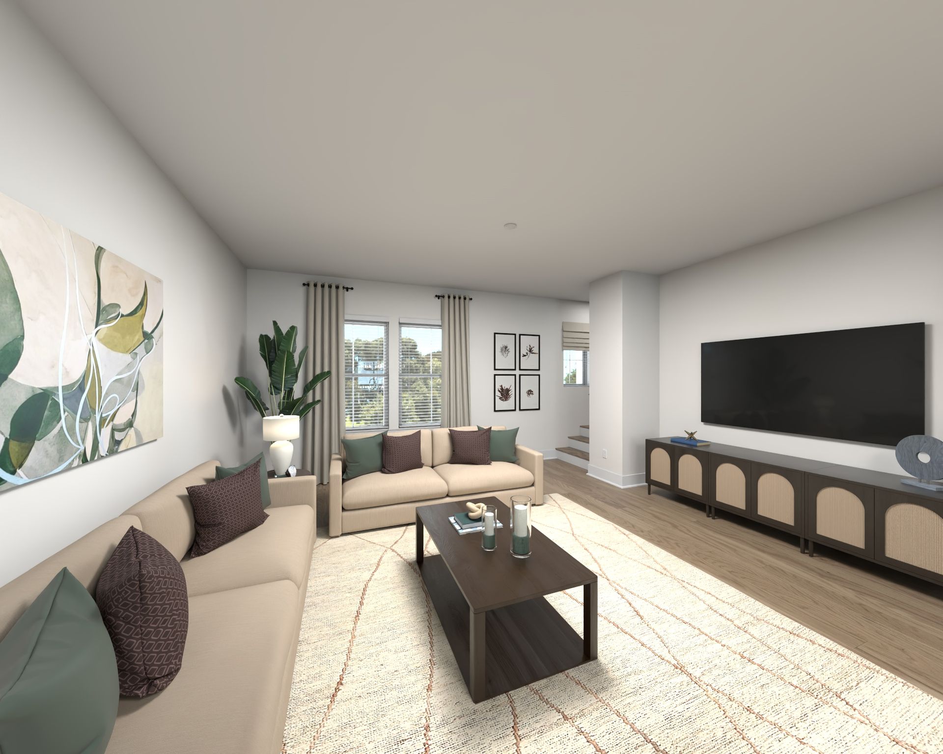 Spend family nights in the spacious great room.