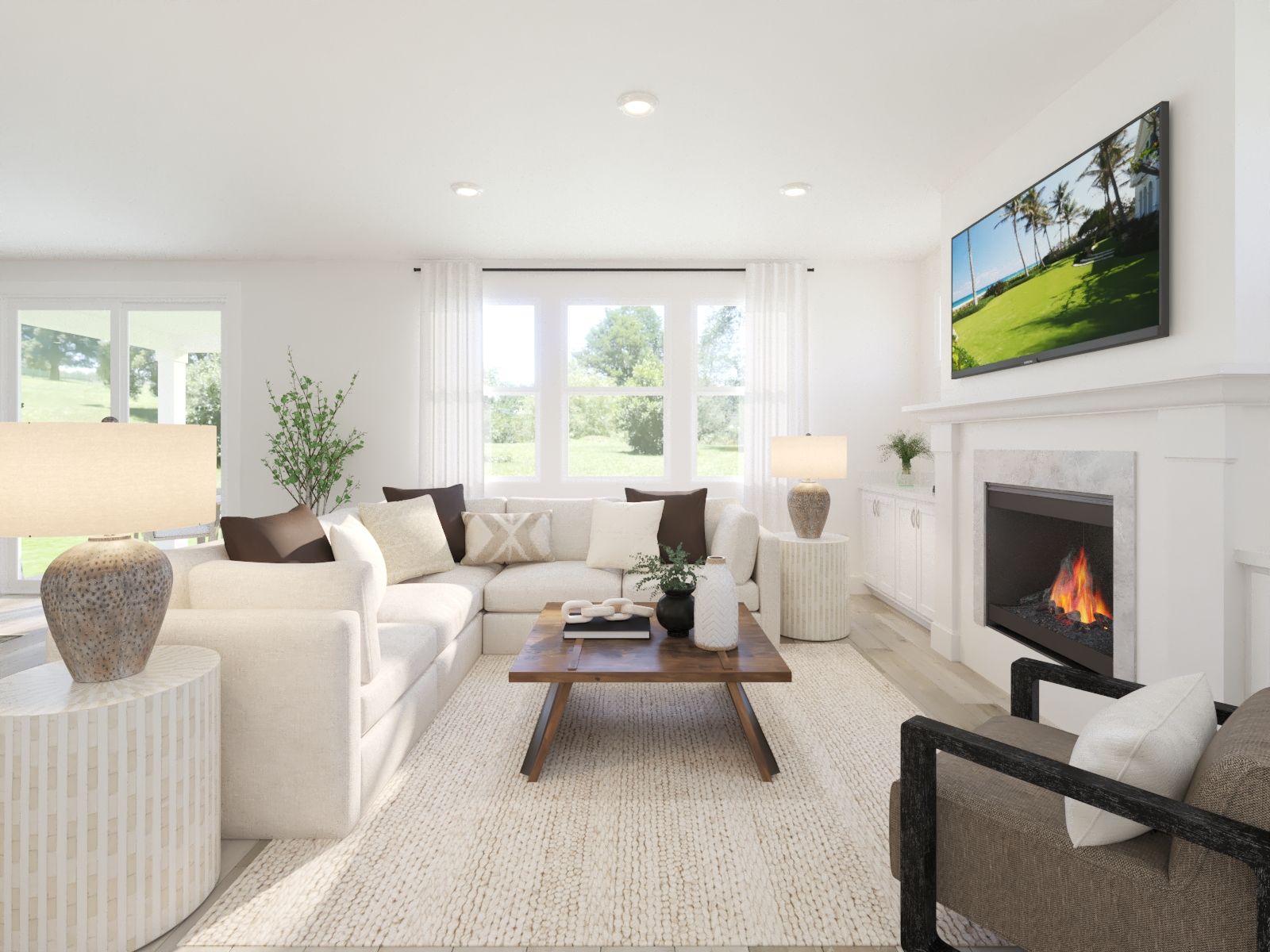 Spend family movie nights in the spacious great room.